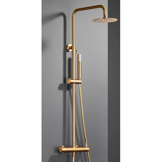 Στήλη Ντουζ 2 Εξόδων IMEX MONZA BDM039/OC Χρυσό Ματ Brushed